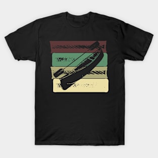 Canoeing Vintaje Retro Paddling Sea Lake T-Shirt